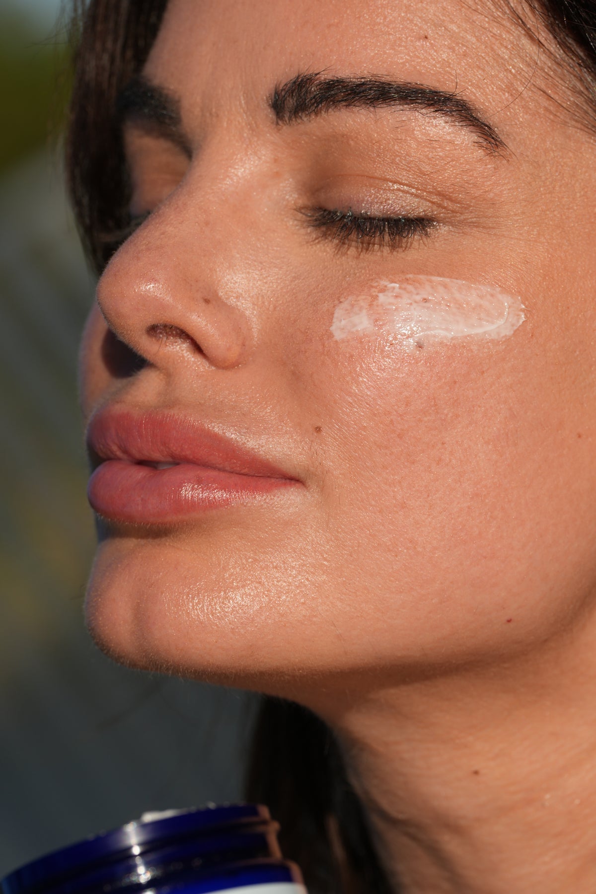 Cream on the skin